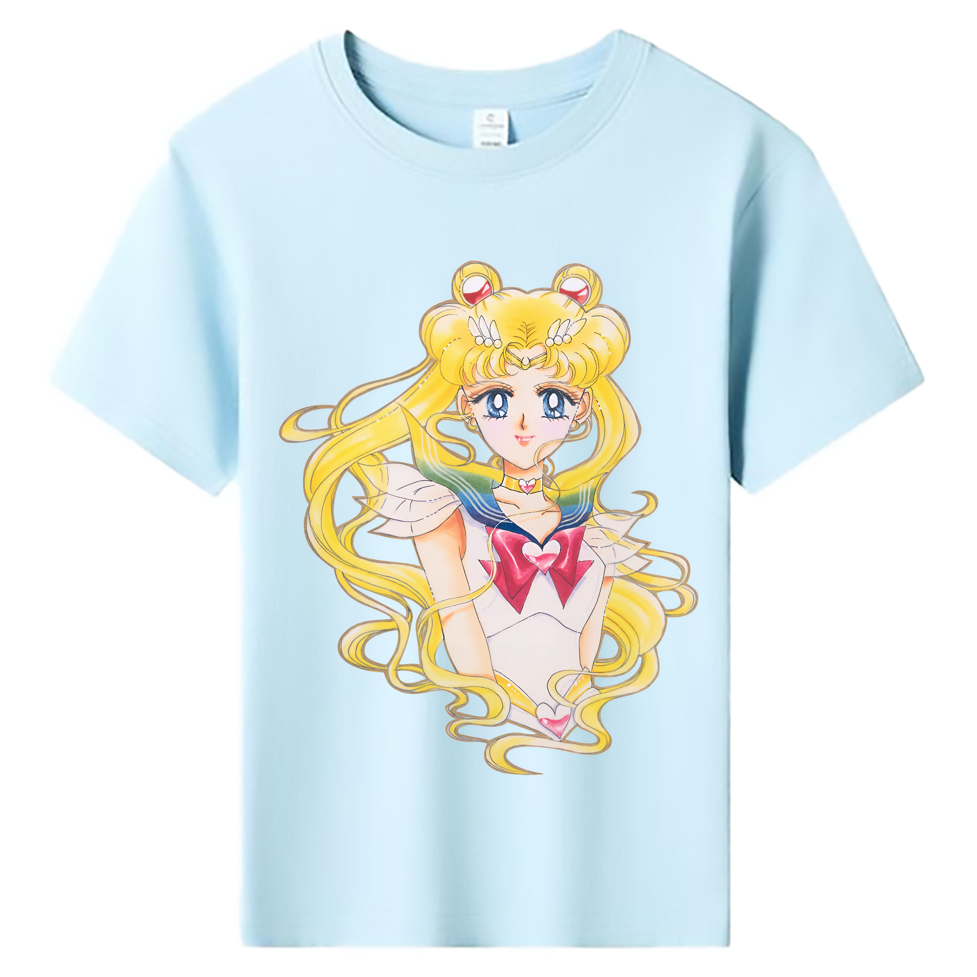 （画像用） 美少女戦士セーラームーン 月野 うさぎ つきの うさぎ Sailor Moon Tsukino Usagi 綿100％キッズTシャツ（フロントプリント）